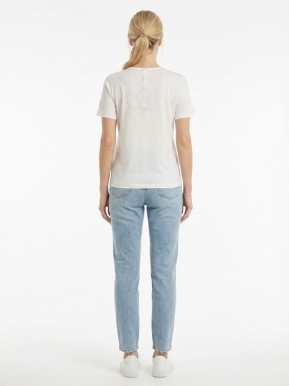 Dolce & Gabbana White Silk T-Shirt