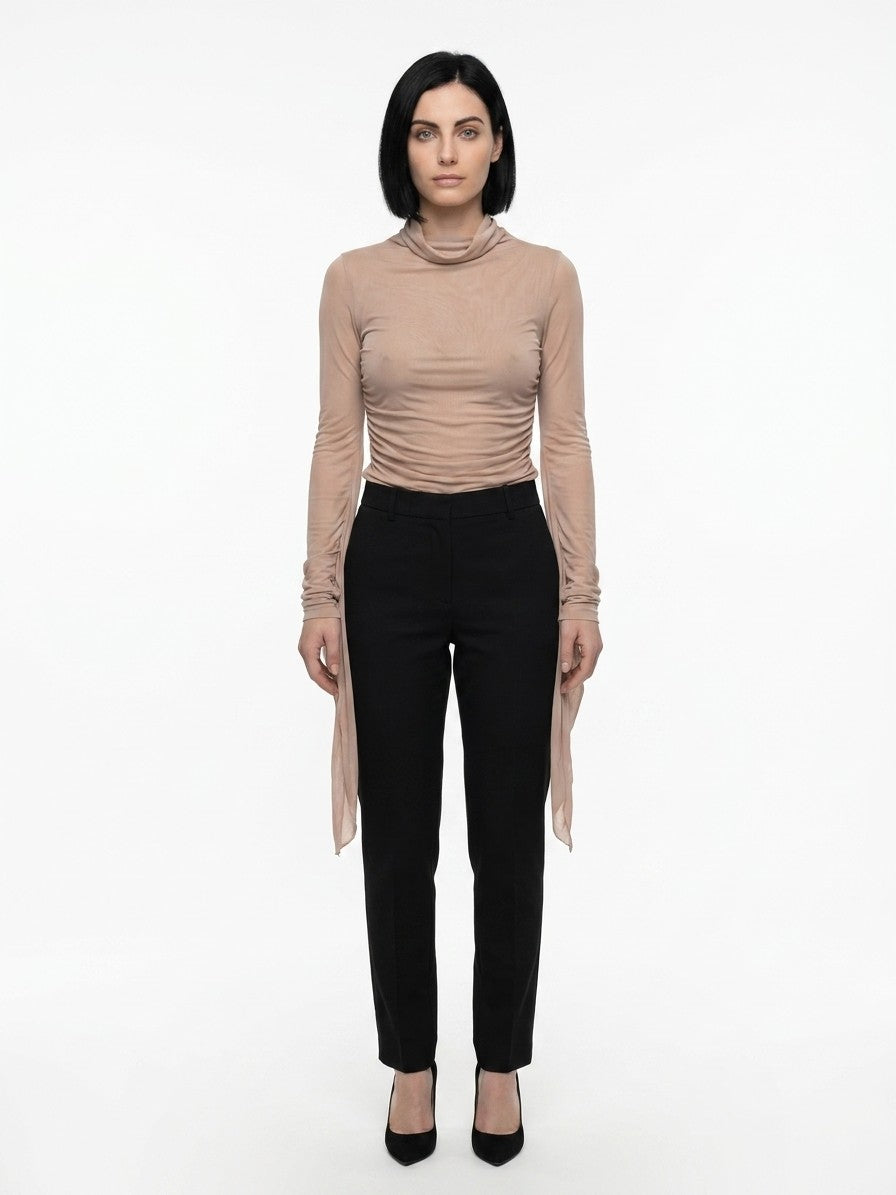 Dolce & Gabbana Purple Viscose Casual Pants