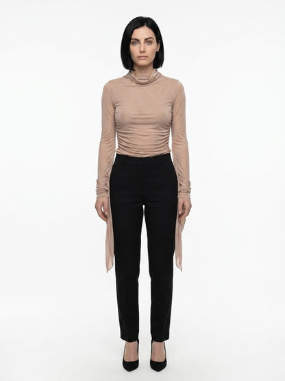 Dolce & Gabbana Purple Viscose Casual Pants
