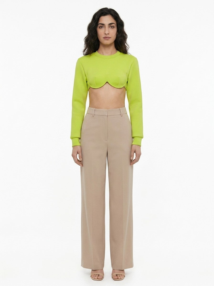 Dolce & Gabbana Green Elastane Long Sleeve T-Shirt