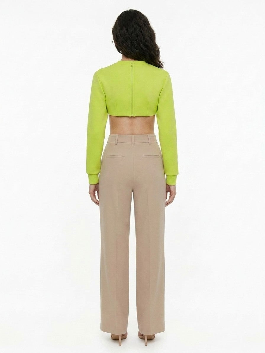 Dolce & Gabbana Green Elastane Long Sleeve T-Shirt