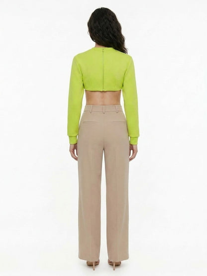 Dolce & Gabbana Green Elastane Long Sleeve T-Shirt