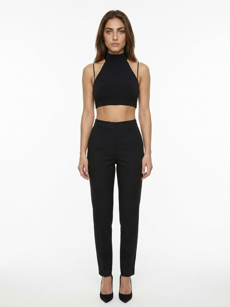 Dolce & Gabbana Black Elastane Skinny Pants