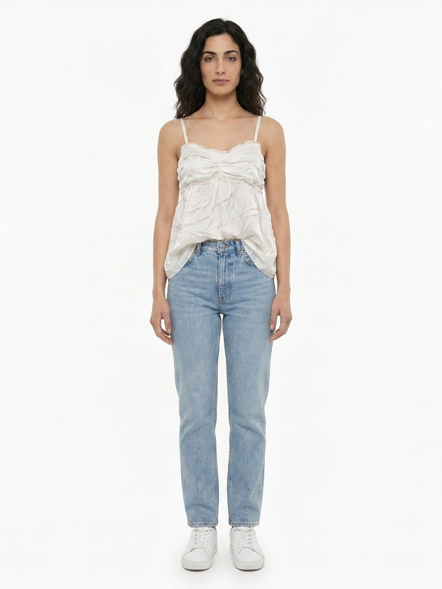 Dolce & Gabbana White Silk Blouse