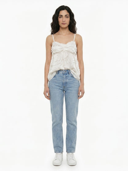 Dolce & Gabbana White Silk Blouse