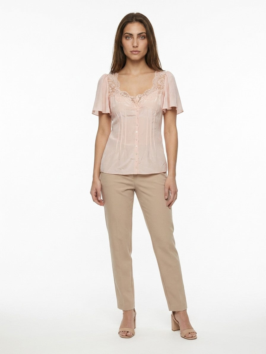 Dolce & Gabbana Pink Elastane Blouse