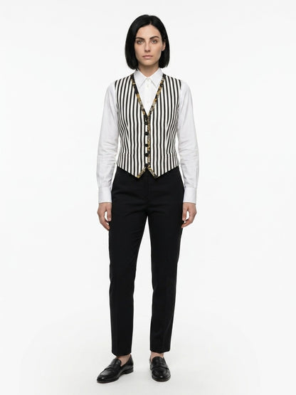 Dolce & Gabbana Bicolor Cotton Waistcoat