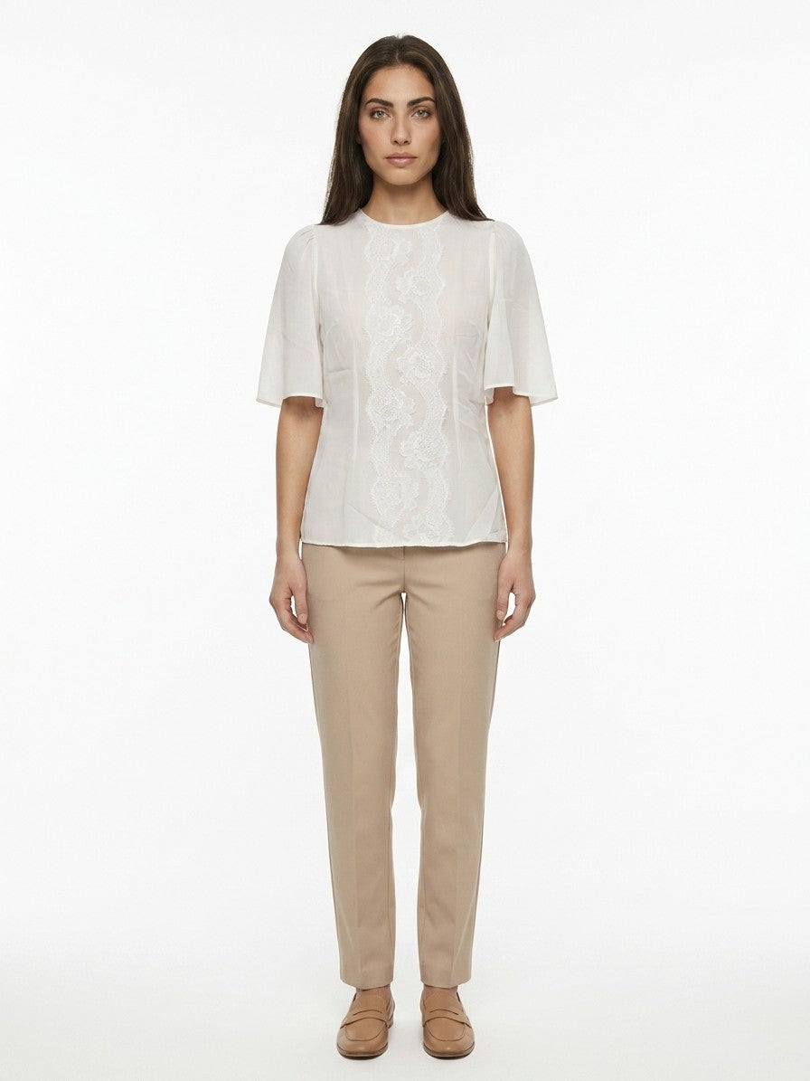 Dolce & Gabbana White Silk Blouse