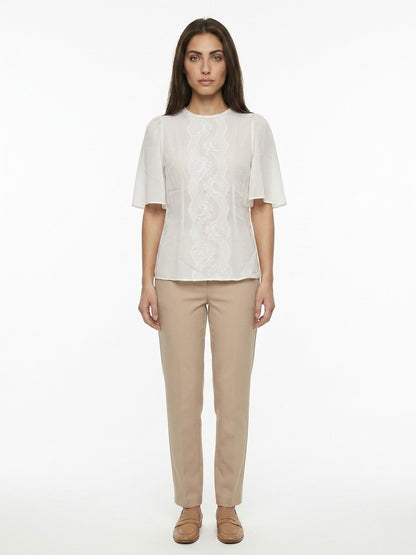 Dolce & Gabbana White Silk Blouse
