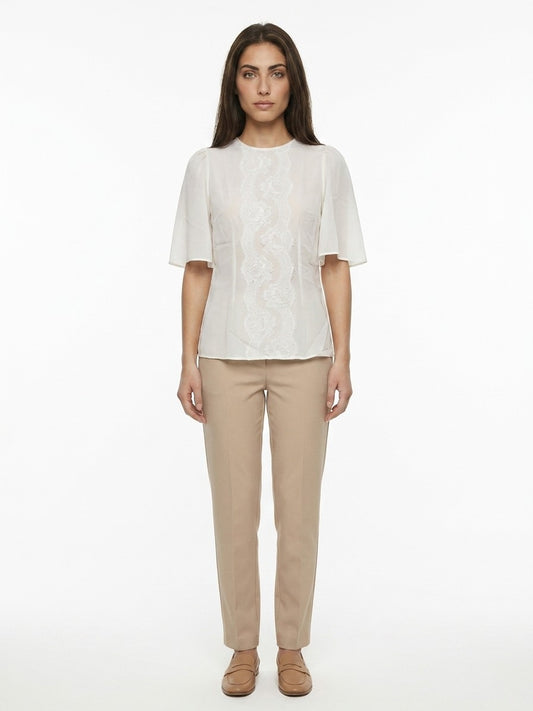 Dolce & Gabbana White Silk Blouse