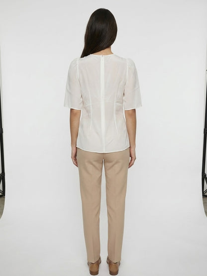 Dolce & Gabbana White Silk Blouse