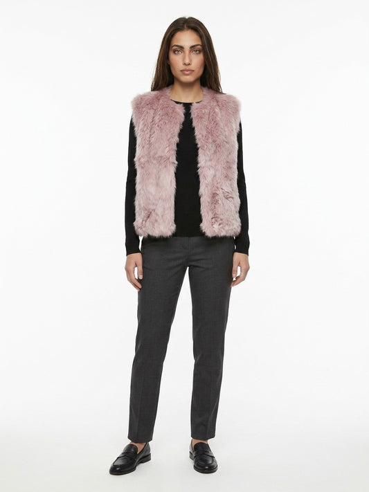 Dolce & Gabbana Pink Silk Sleeveless Jacket