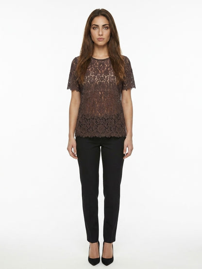 Dolce & Gabbana Brown Cotton T-Shirt