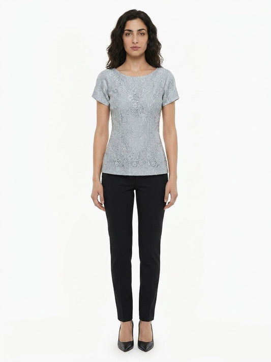 Dolce & Gabbana Light Blue Polyamide Blouse