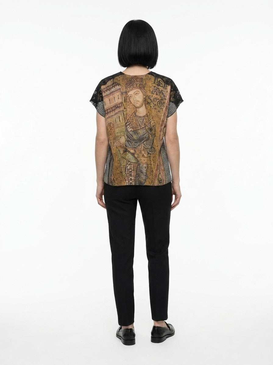 Dolce & Gabbana Blue Polyamide T-Shirt