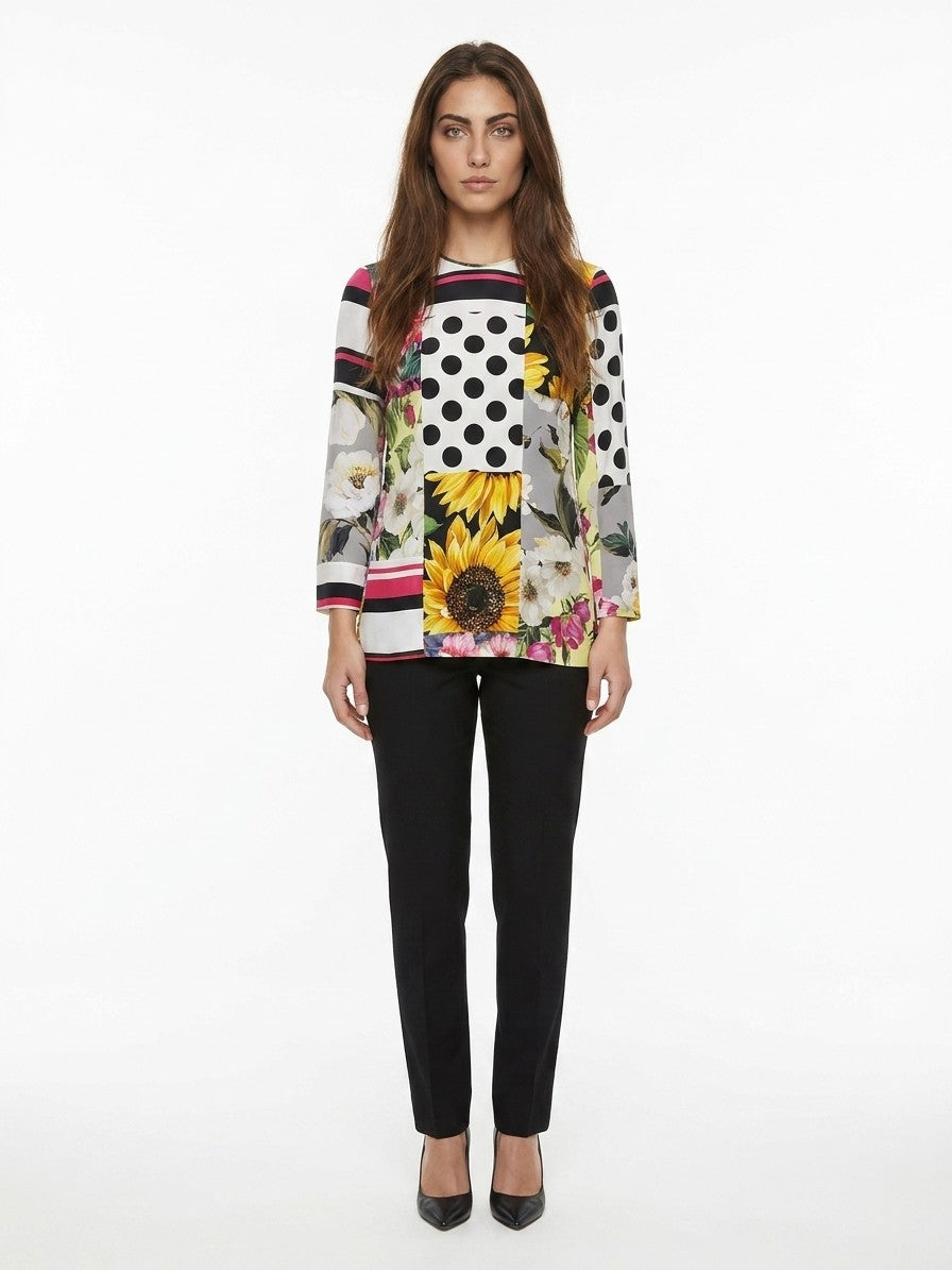 Dolce & Gabbana Multicolor Elastane Pattern Shirt