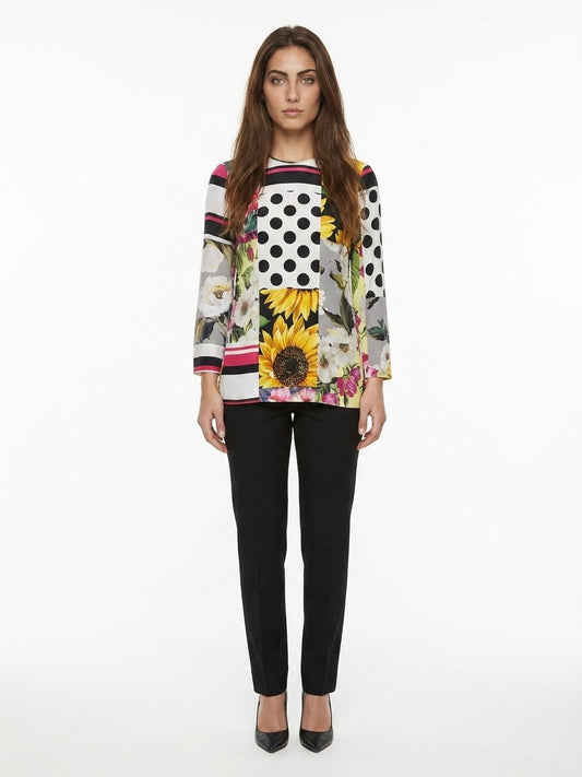 Dolce & Gabbana Multicolor Elastane Pattern Shirt