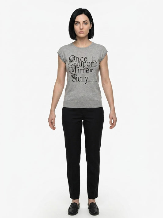 Dolce & Gabbana Gray Polyamide T-Shirt