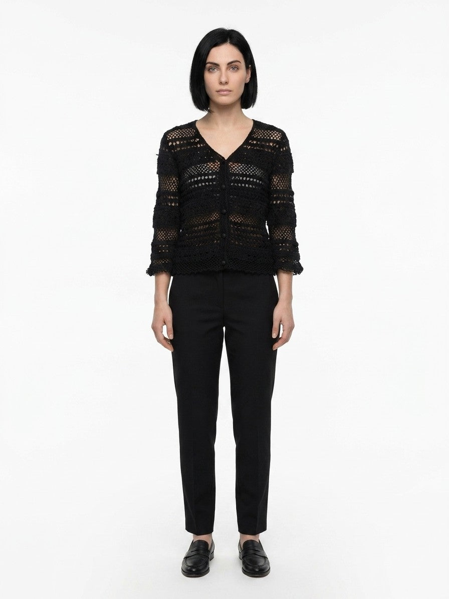 Dolce & Gabbana Black Cotton Cardigan