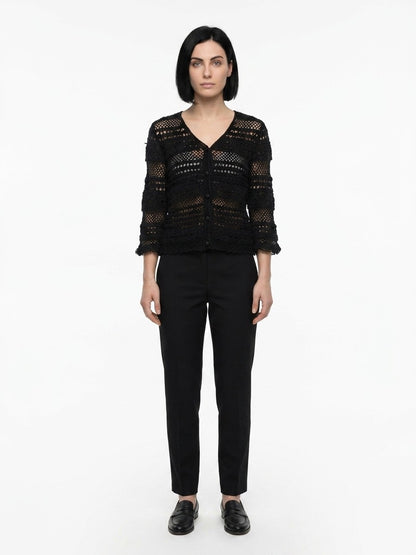 Dolce & Gabbana Black Cotton Cardigan