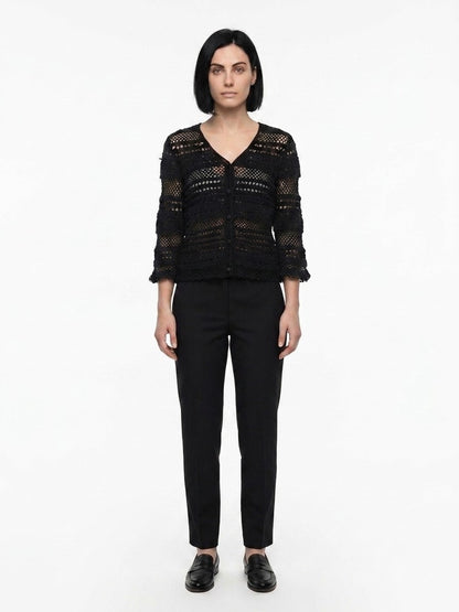Dolce & Gabbana Black Cotton Cardigan