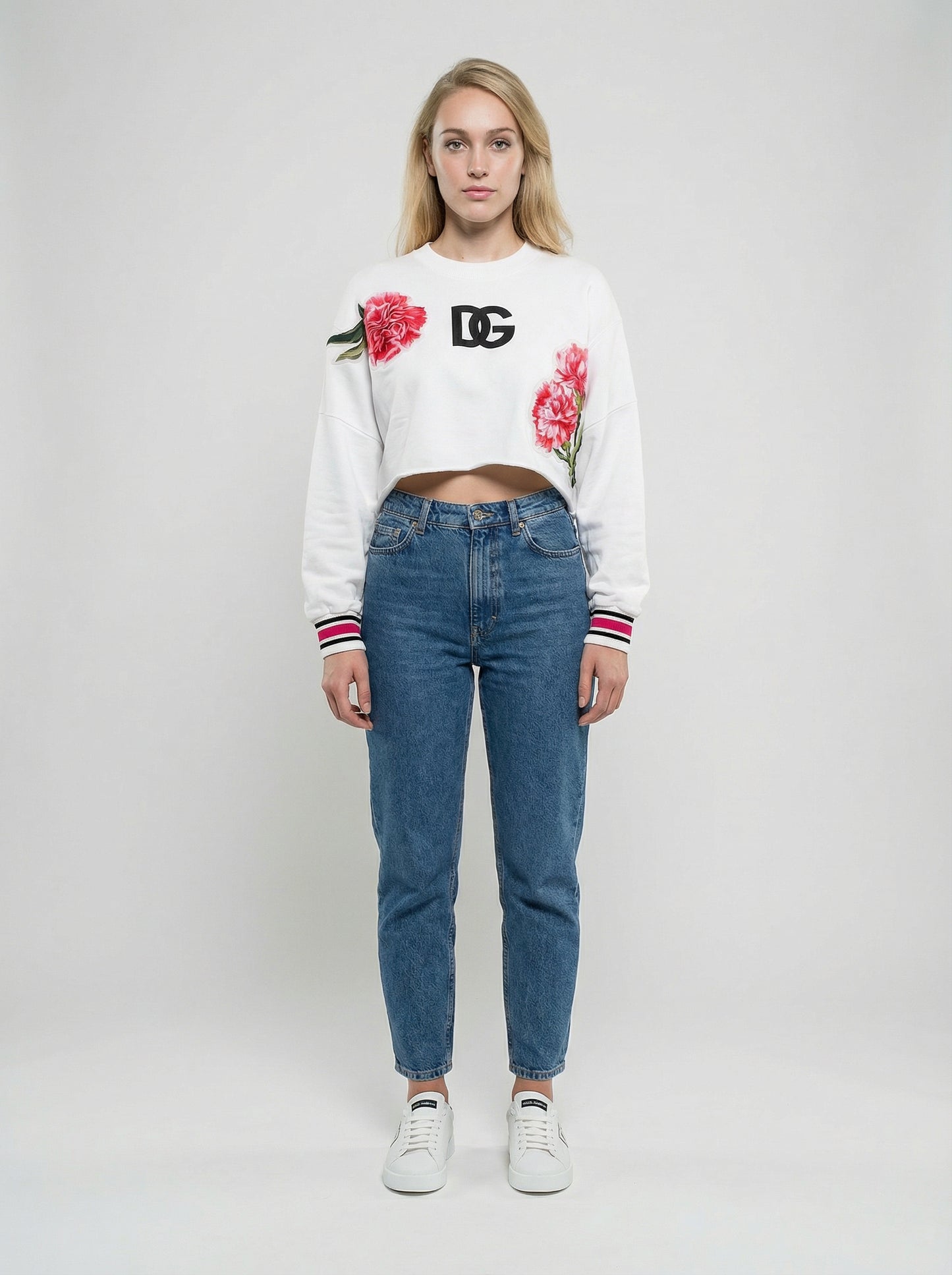 Dolce & Gabbana White Cotton Sweatshirt