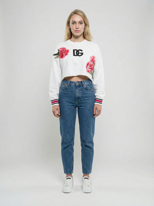 Dolce & Gabbana White Cotton Sweatshirt