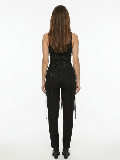 Dolce & Gabbana Black Lambskin High-Waist Belt