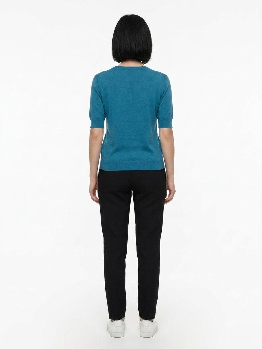 Dolce & Gabbana Light Blue Silk Sweatshirt