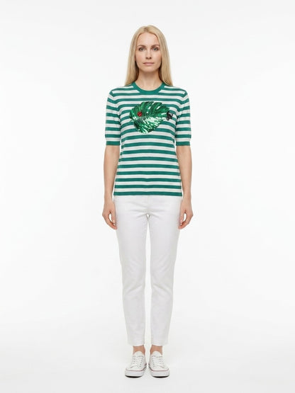 Dolce & Gabbana Blue Silk T-Shirt