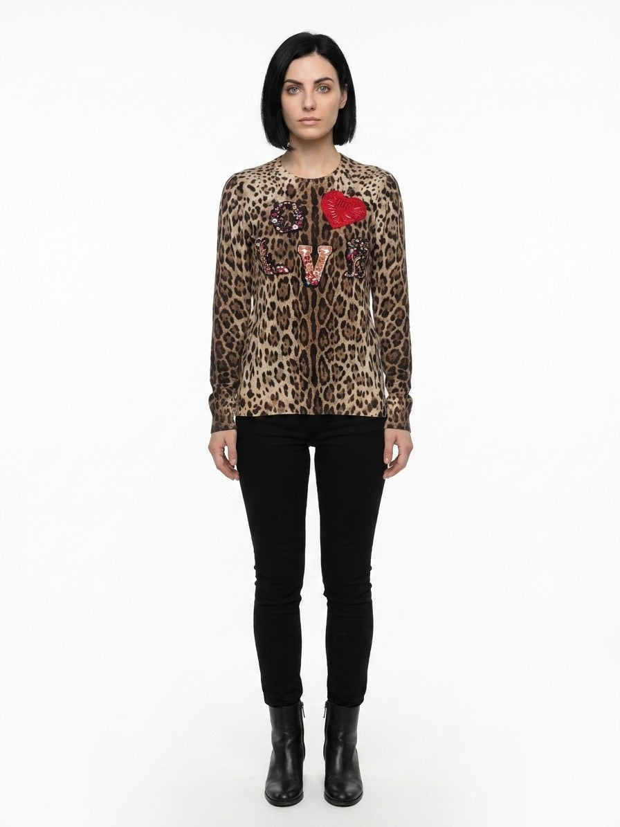 Dolce & Gabbana Multicolor Virgin Wool Sweatshirt