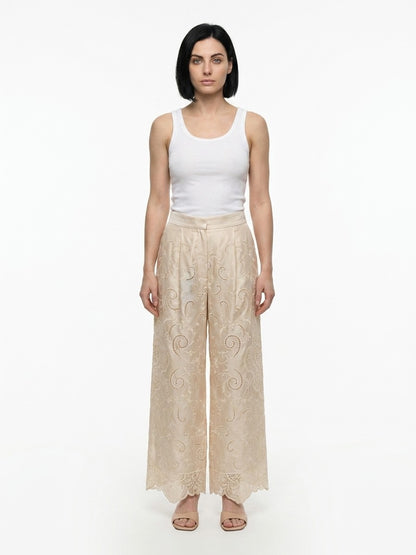 Dolce & Gabbana White Cotton Casual Pants