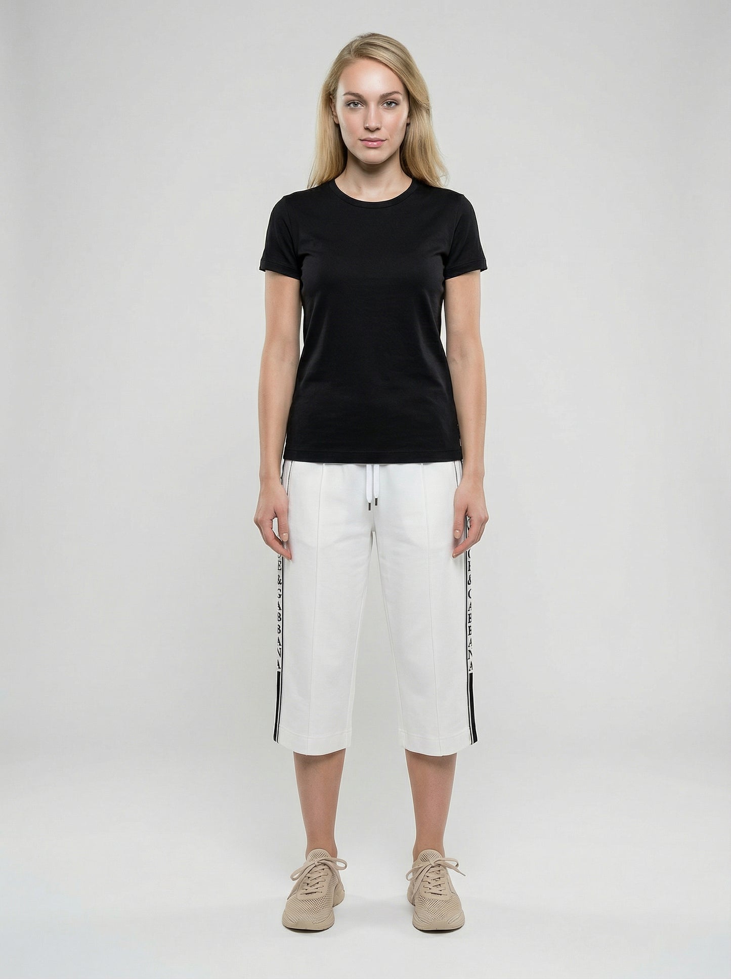 Dolce & Gabbana White Elastane T-Shirt