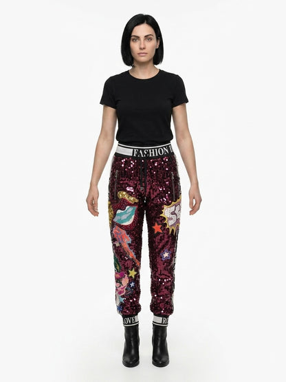 Dolce & Gabbana Pink Polyester Casual Pants