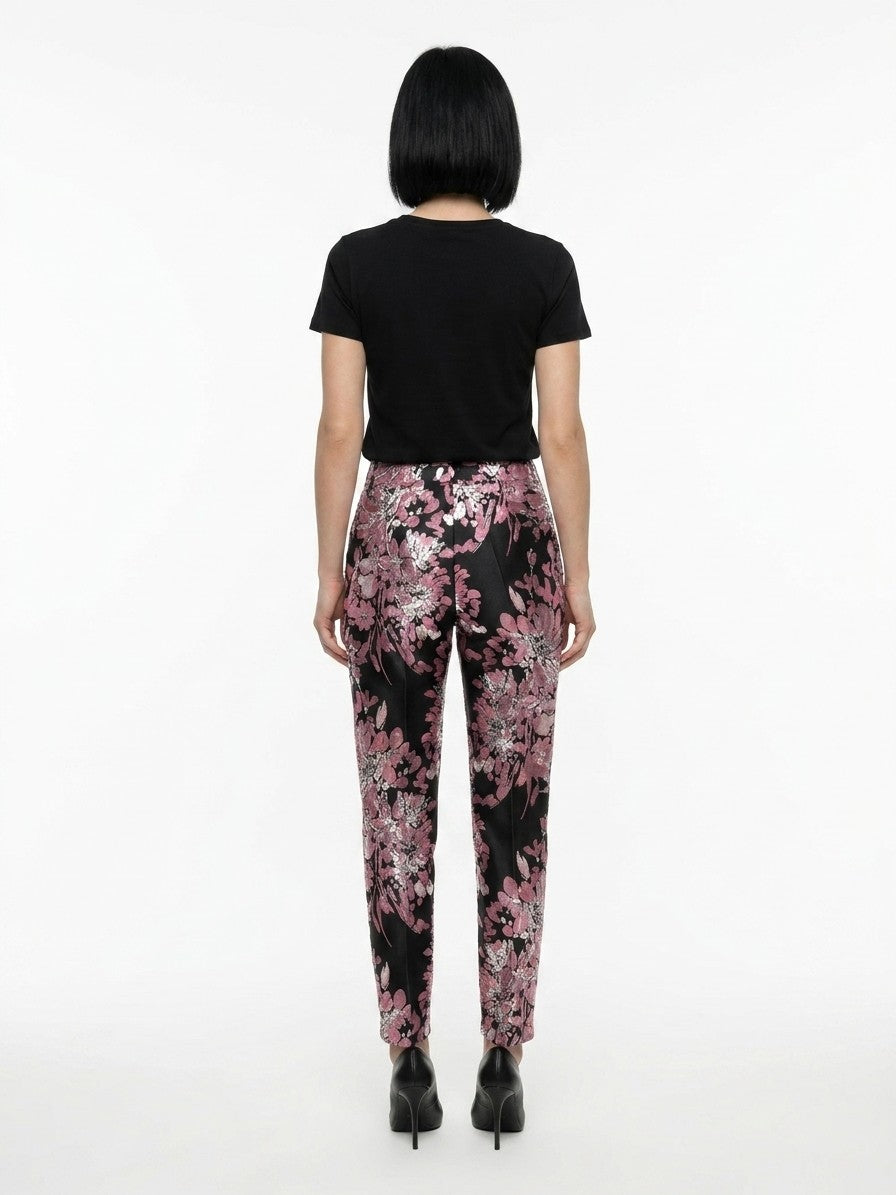 Dolce & Gabbana Multicolor Metallic Fibre Dress Pants