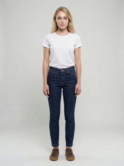 Dolce & Gabbana Navy Blue Cotton Skinny Jeans