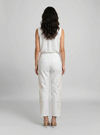 Dolce & Gabbana White Cotton Casual Pants