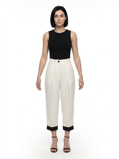 Dolce & Gabbana White Virgin Wool Casual Pants