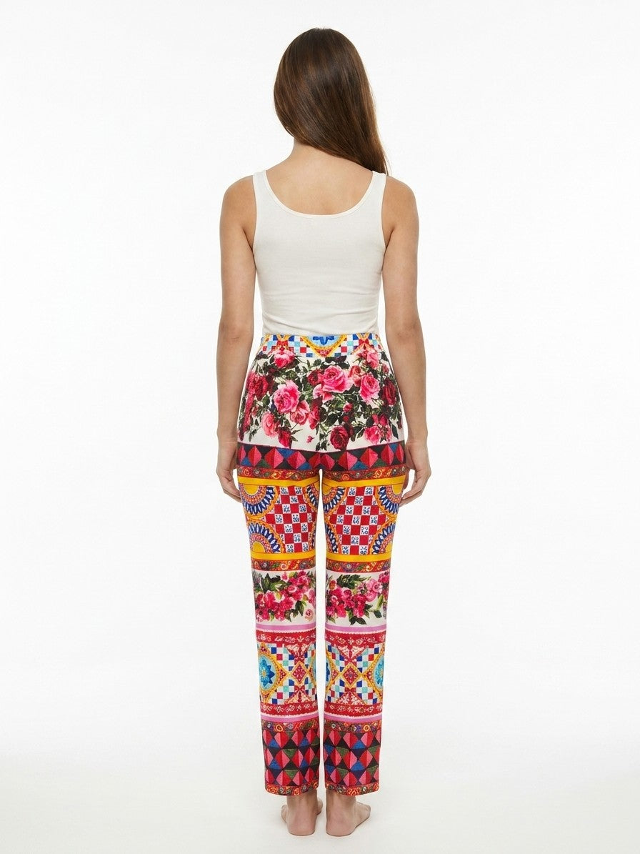 Dolce & Gabbana Multicolor Cotton Casual Pants