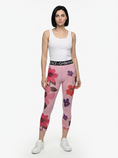 Dolce & Gabbana Multicolor Elastane Leggings