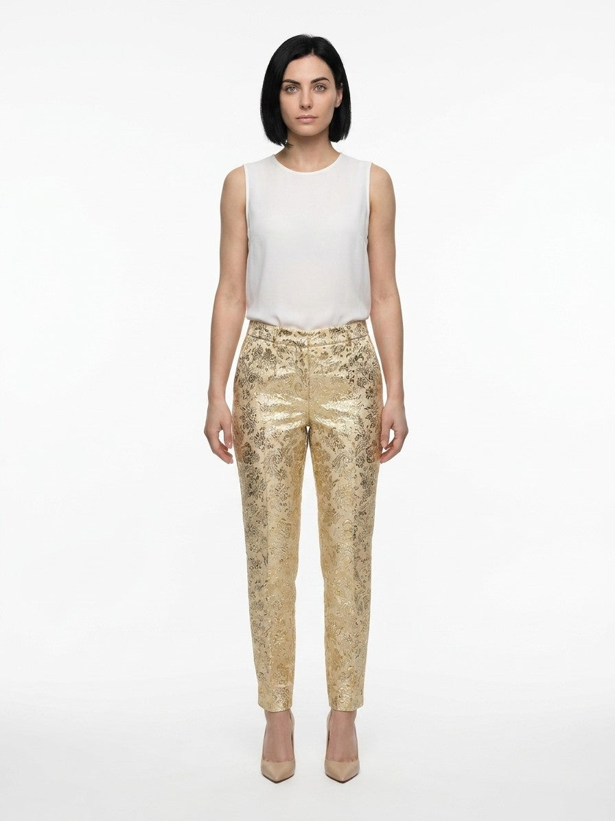 Dolce & Gabbana Multicolor Polyamide Casual Pants