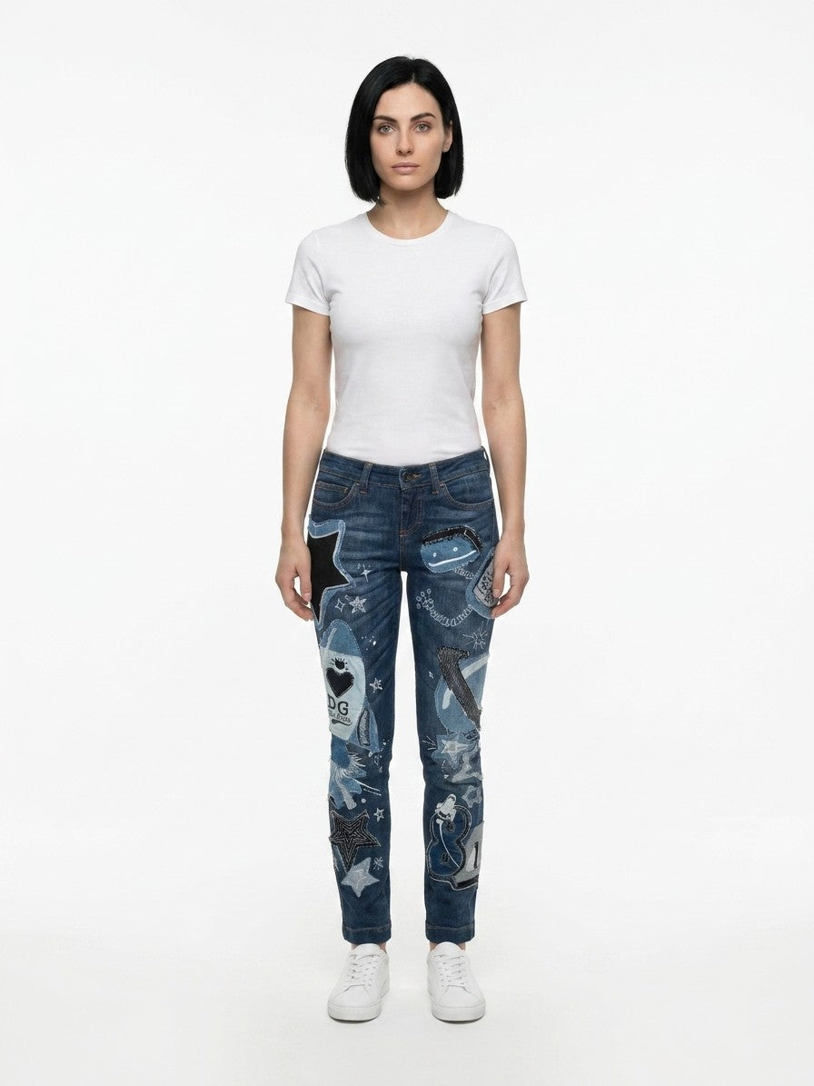Dolce & Gabbana Blue Cotton Jeans Denim