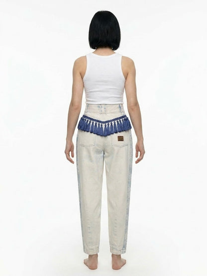 Dolce & Gabbana Navy Blue Cotton Casual Pants