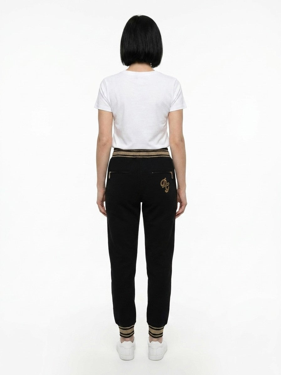 Dolce & Gabbana Black Cotton Casual Pants