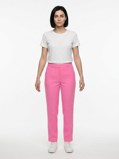 Dolce & Gabbana Pink Elastane Casual Pants
