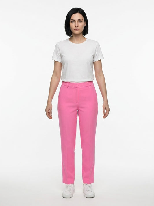 Dolce & Gabbana Pink Elastane Casual Pants