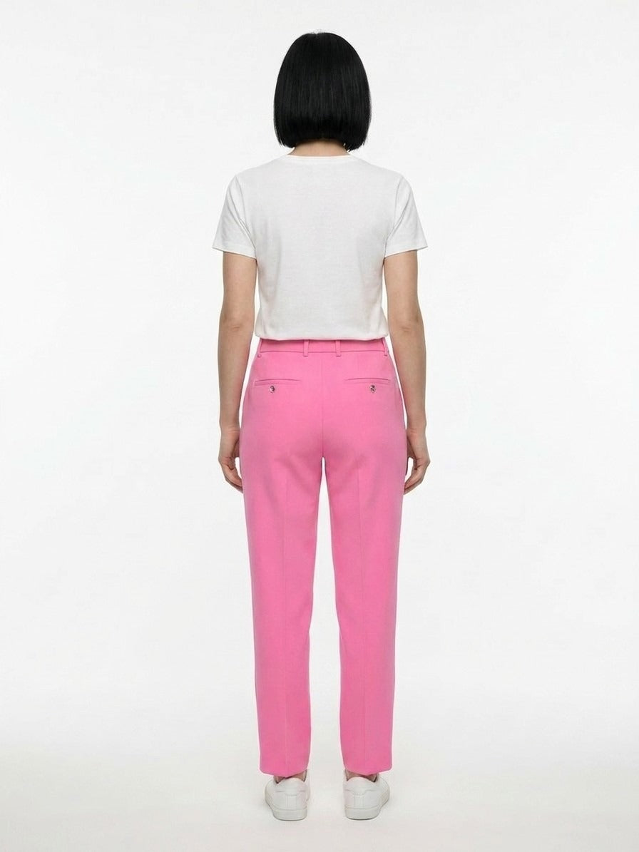 Dolce & Gabbana Pink Elastane Casual Pants