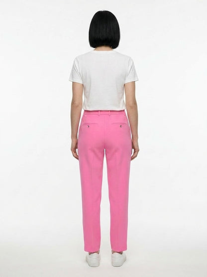 Dolce & Gabbana Pink Elastane Casual Pants