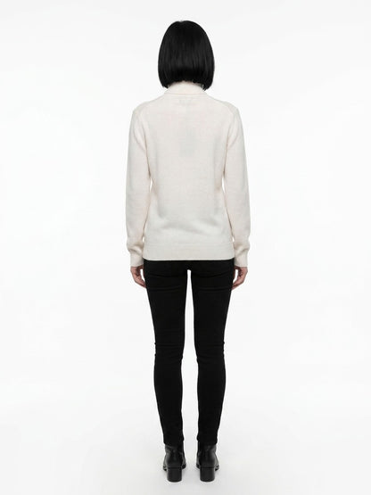 Dolce & Gabbana White Cashmere Turtleneck