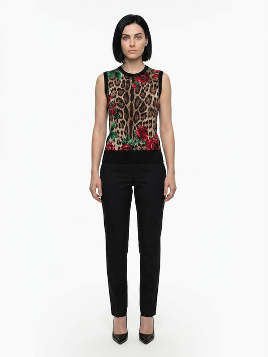 Dolce & Gabbana Multicolor Silk Tank Tops